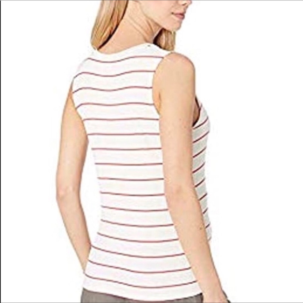 LNA Revolve Fallon V Neck Cutout Ribbed Striped Tank Sleeveless Size Large - Picture 5 of 6